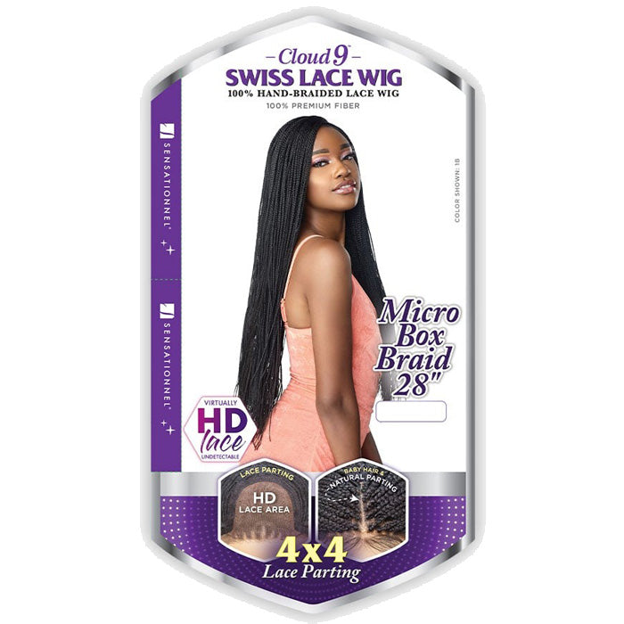 Sensationnel Cloud9 Swiss Lace HD 4x4 Part Lace Wig - MICRO BOX BRAID 28"