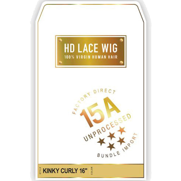 Sensationnel 100% Human Hair 13X4 HD Lace Wig - KINKY CURLY 16