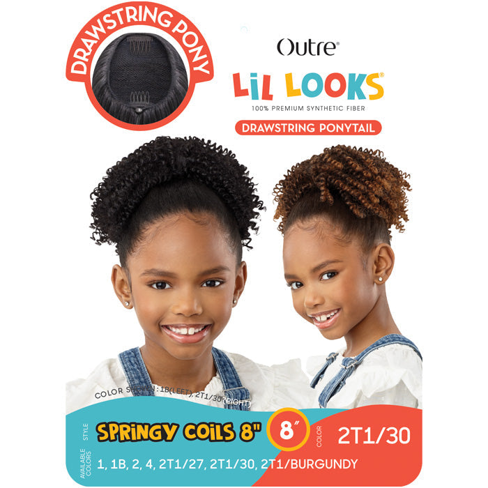 Outre Lil Looks Drawstring Ponytail - SPRINGY COILS 8"