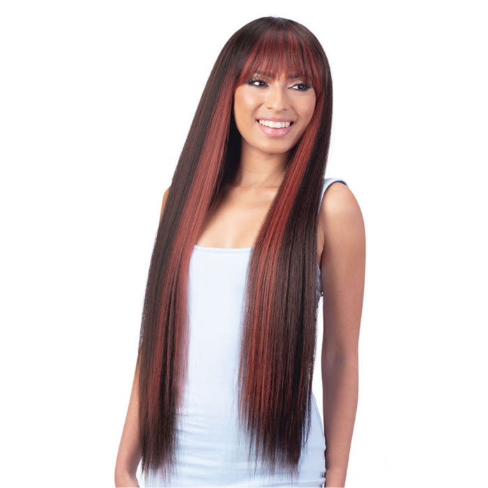 Mayde Beauty Candy Curtain Bang Synthetic Full Wig - ERIN