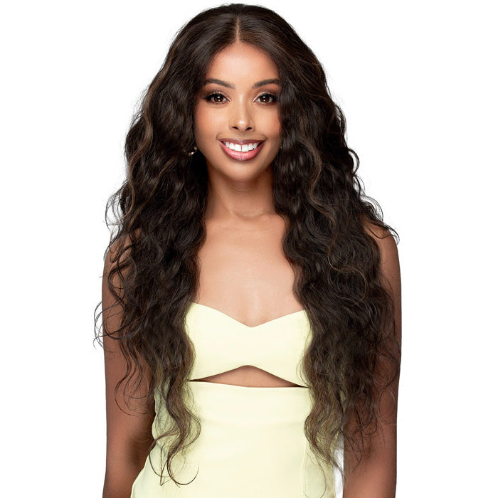 Bobbi Boss Miss Origin 100% Human Hair Blend Full Hand-Tied 13x4 HD Lace Wig - FLB001 RAVEN