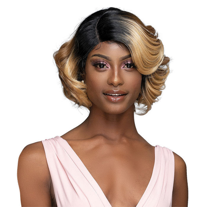 Janet Collection Melt Swiss Lace Extended Part HD Lace Front Wig - RAVEN