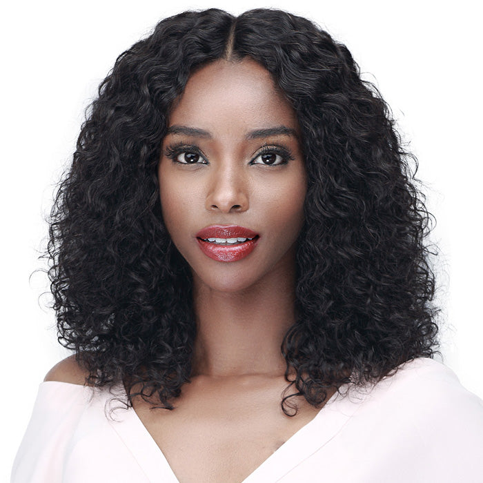 Bobbi Boss 100% Unprocessed Human Hair 5 Deep Part Lace Wig - MHLF503 JHERI CURL 16