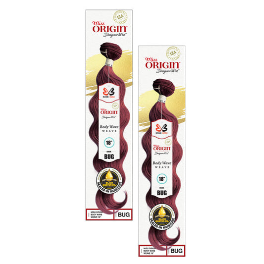 Bobbi Boss Miss Origin Designer Mix Human Hair Blend 12A Weave - BODY WAVE 18/24/30"