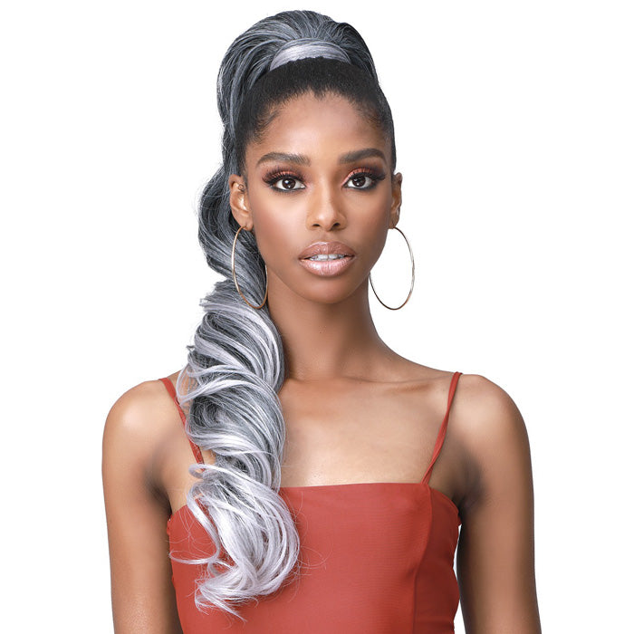 Bobbi Boss Human Hair Blend Tress Up Ponytail LOOSE CURL 28
