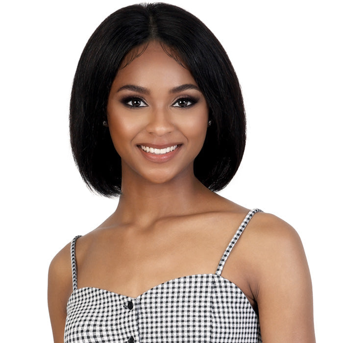 Motown Tress Secret Glueless 100% Virgin Remy Human Hair 13x4 HD Lace Front Wig - SLEEK STRAIGHT BOB 12"