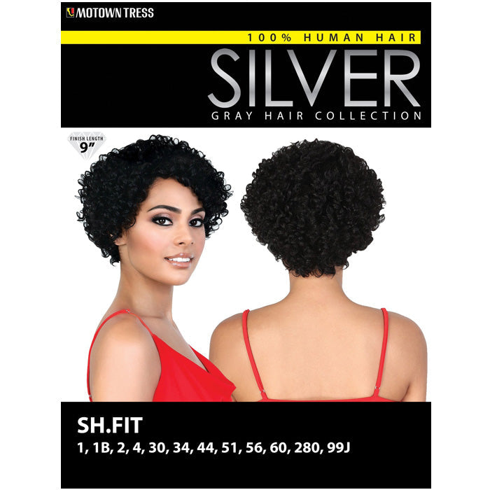 Motown Tress Silver Gray Hair Human Hair Wig SH FIT