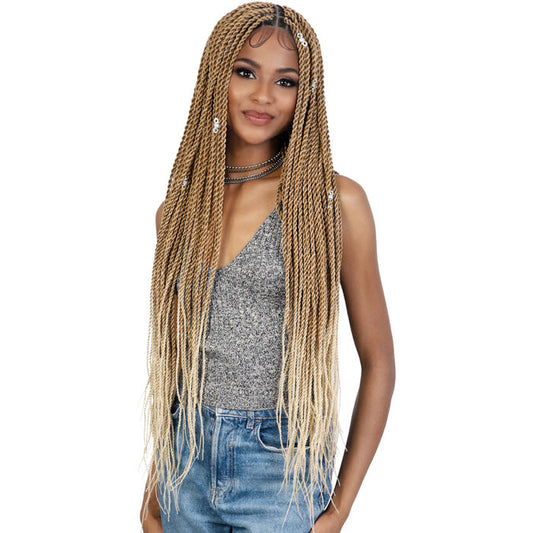 Motown Tress Glueless HD Hand-Braided Full Lace Wig - SUPER LONG SENEGAL TWIST SQUARE TOP - WLBII.SN36
