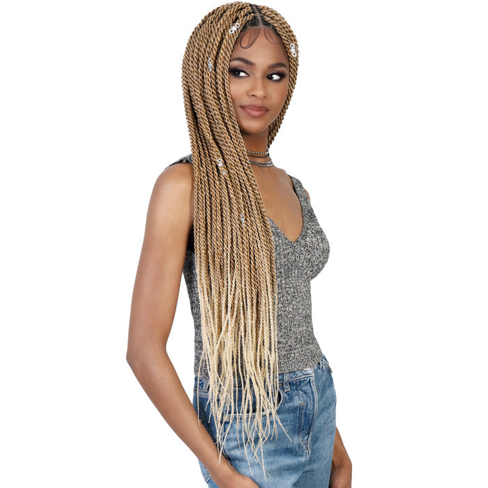Motown Tress Glueless HD Hand-Braided Full Lace Wig - SUPER LONG SENEGAL TWIST SQUARE TOP - WLBII.SN36
