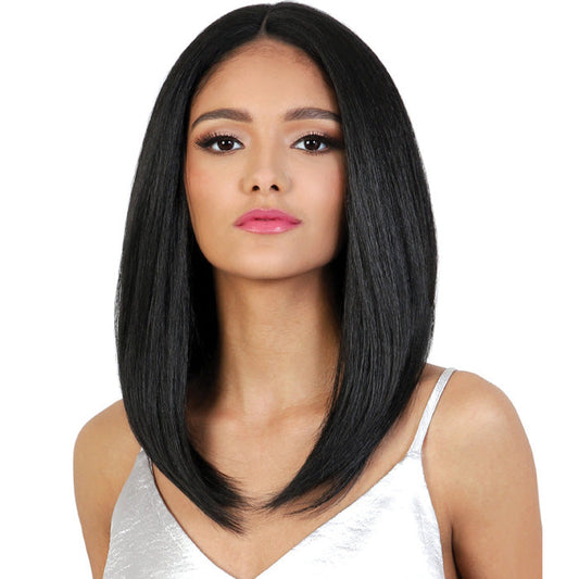 Motown Tress Glam Touch Human Hair Blend Glueless HD Deep Part Lace Wig - HBL FANCY