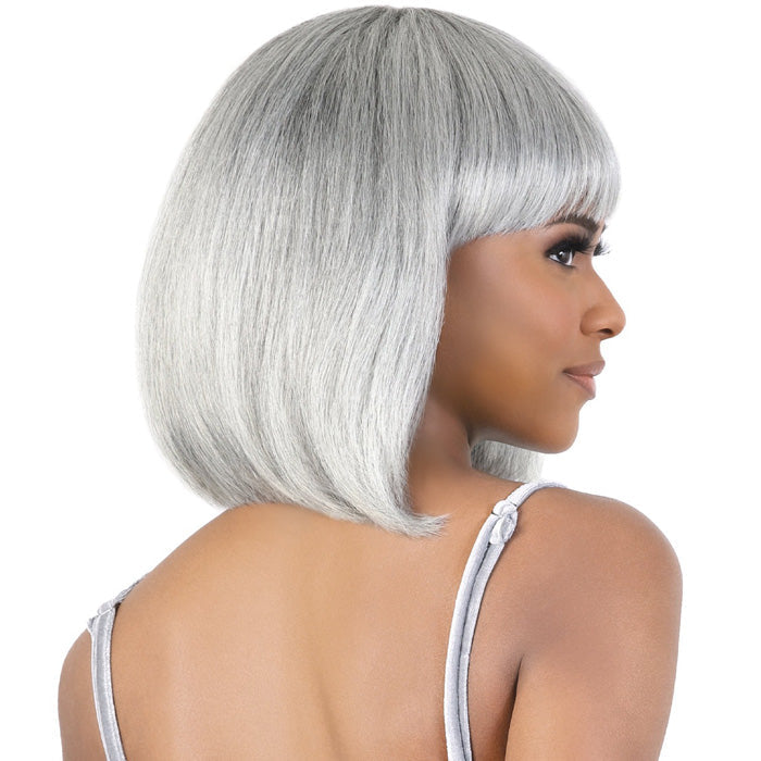 Motown Tress Silver 100% Human Hair Full Wig - SH.SHEIN