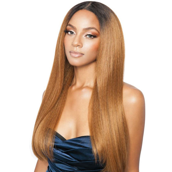 Brown Sugar Human Hair StyleMix Uniweave V Part Wig - BSUW07 NATURAL STRAIGHT 28 Inch