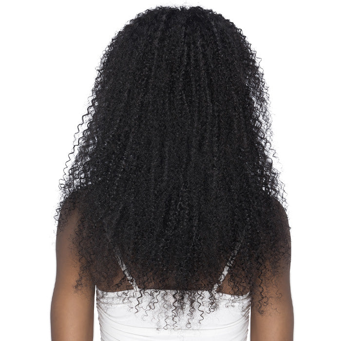 Vivica A Fox 100% Natural Remi Human Hair 26" LAYERED BOHEMIAN CURL WITH BLUNT BANG Wig