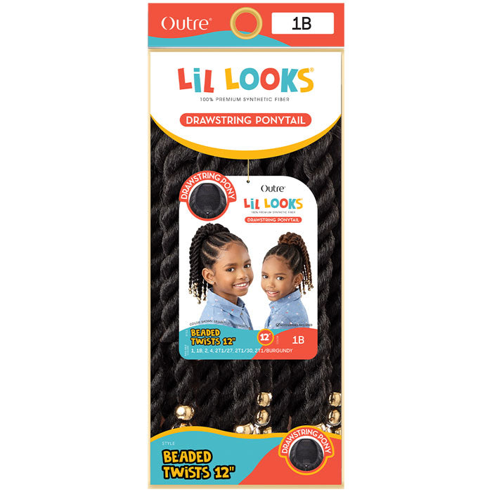 Outre Lil Looks Drawstring Ponytail - BEADED TWIST 12"