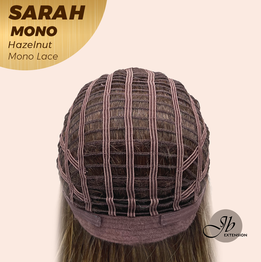 [PRE-ORDER] JBEXTENSION SARAH MONO Full Monofilament Wig 22 Inches Hazelnut Color Full Mono Lace Glueless With Anti-slip Silicone Strips Wig SARAH MONO HAZELNUT【BENDY EAR TABS】