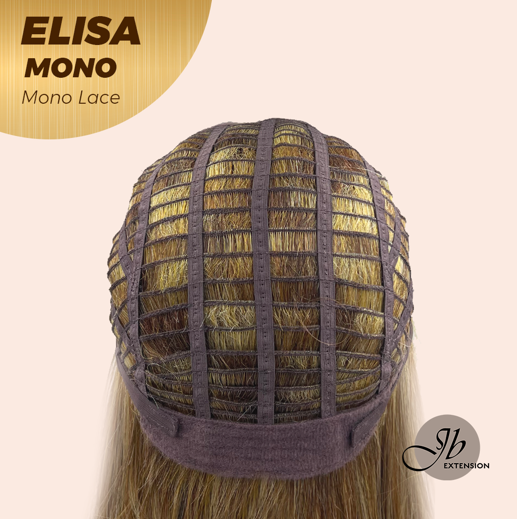 [PRE-ORDER] JBEXTENSION ELISA MONO Monofilament Handmade Wig 6X5 Full Monofilament Hand Tied Top Wig 16 Inches Crème Caramel Mono Lace Wig With Anti-slip Silicone Strips Glueless Wig ELISA MONO【BENDY EAR TABS】