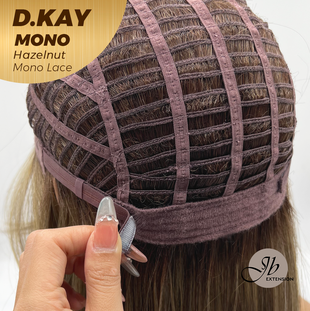 [PRE-ORDER] JBEXTENSION D.KAY MONO Partial Monofilament Wig 18 Inches Hazelnut Partial Mono Lace Glueless Women Fashion Wig D.KAY MONO HAZELNUT【BENDY EAR TABS】