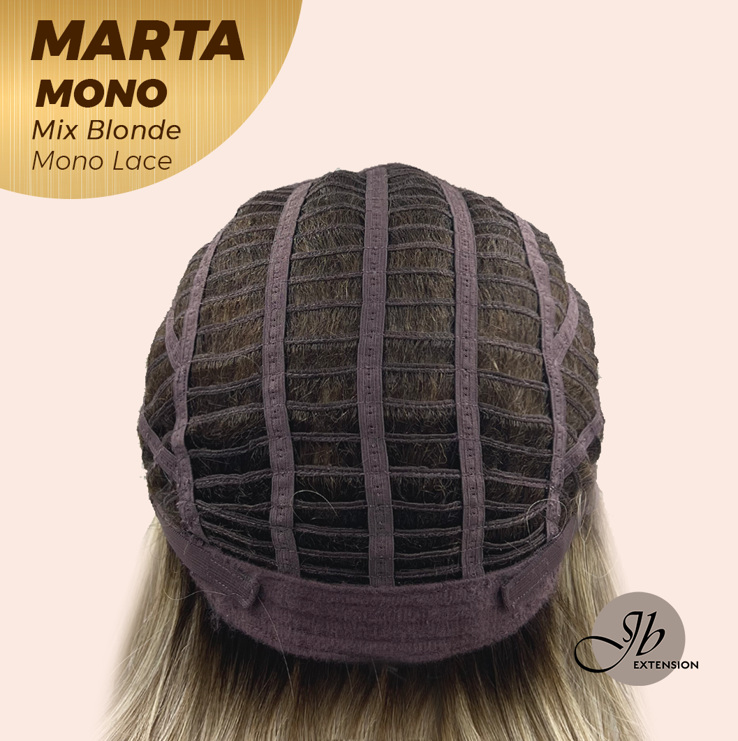 [PRE-ORDER] JBEXTENSION MARTA MONO MIX BLONDE Monofilament Handmade Wig 6X5 Full Monofilament Hand Tied Top Wig 10 Inches Mix Blonde Mono Lace Handmade Futura Fiber Wig With Anti-slip Silicone Strips Glueless Wig MARTA MONO MIX BLONDE【BENDY EAR TABS】