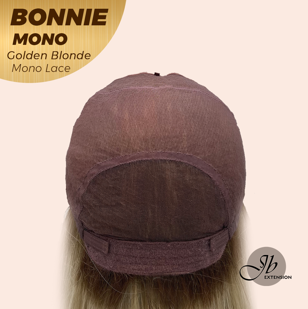 [PRE-ORDER] JBEXTENSION BONNIE MONO GOLDEN BLONDE Full Monofilament Handmade Full Lace Full Hand Tied Wig 12 Inches Golden Blonde With Dark Root Mono Lace Handmade Futura Fiber Glueless Wig BONNIE MONO GOLDEN BLONDE【BENDY EAR TABS】