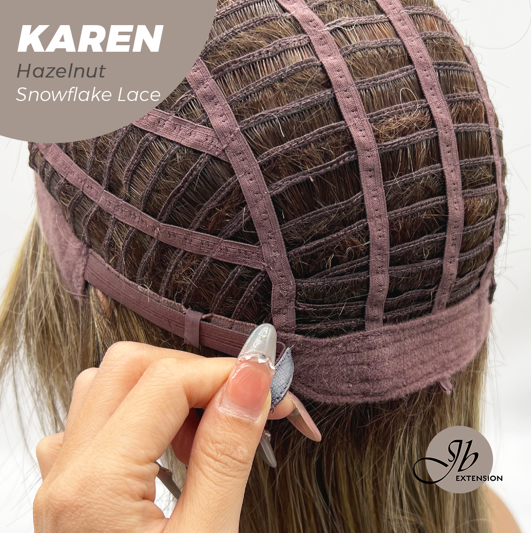 [PRE-ORDER] JBEXTENSION 18 Inches Hazelnut Pre-Cut T Part Snowflake Lace Frontlace Glueless Wig KAREN HAZELNUT【BENDY EAR TABS】
