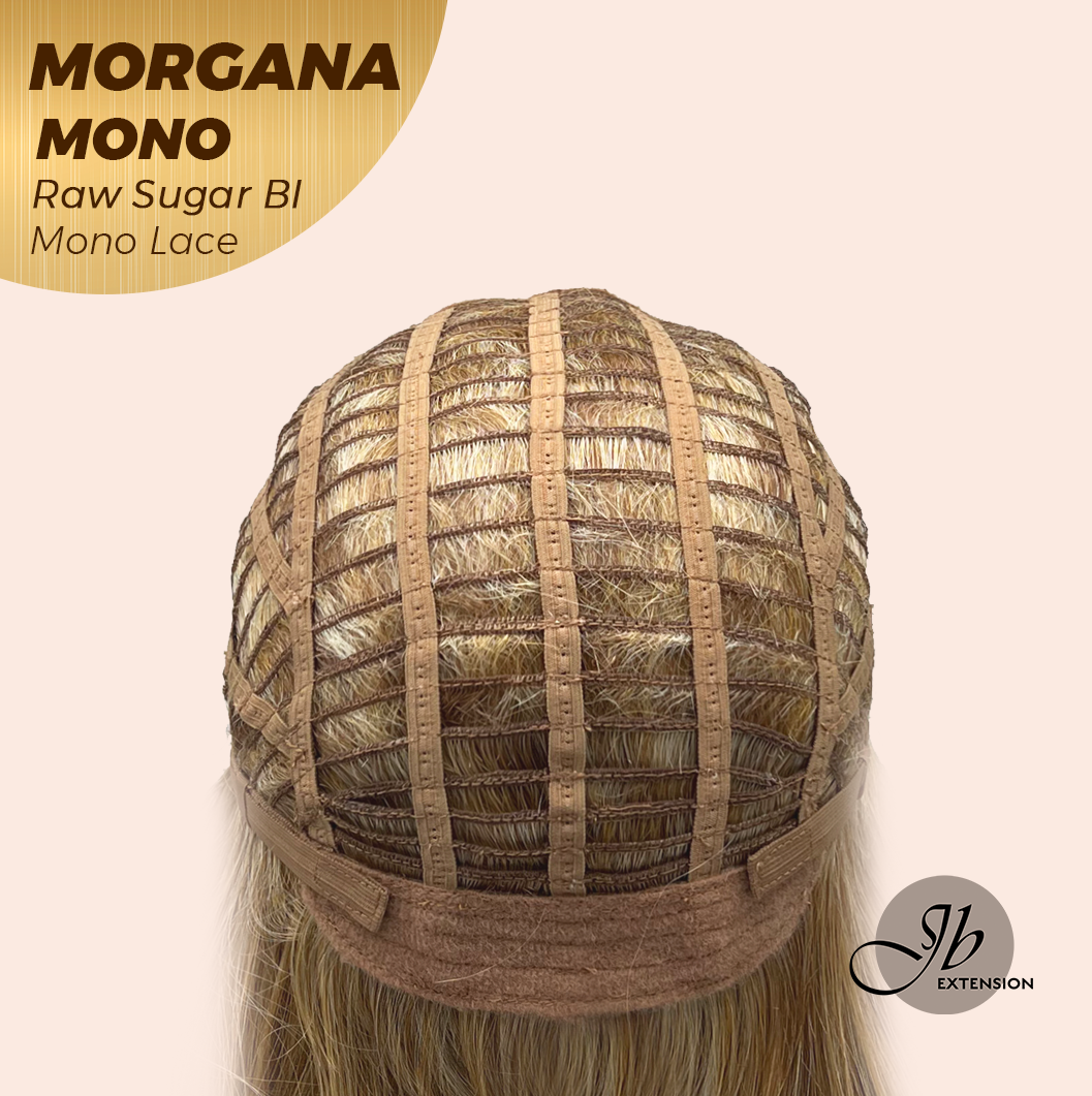 JBEXTENSION MORGANA MONO Monofilament Handmade Wig 6X5 Full Monofilament Hand Tied Top Wig 13 Inches Raw Sugar Blonde Mono Lace Wig With Anti-slip Silicone Strips Glueless Wig MORGANA MONO RAW SUGAR BLONDE【BENDY EAR TABS】