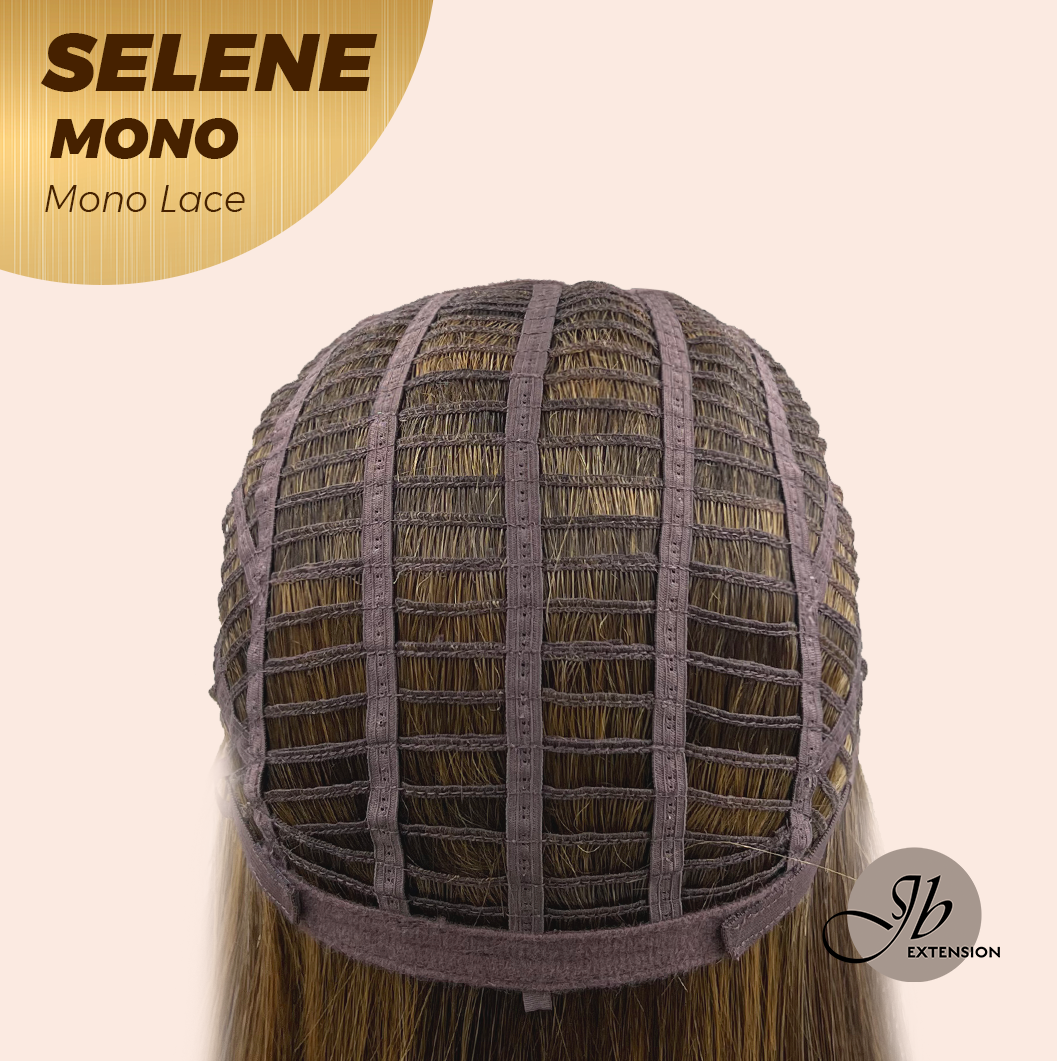 [PRE-ORDER] JBEXTENSION SELENE MONO Monofilament Handmade Wig 6X5 Full Monofilament Hand Tied Top Wig 25 Inches Caramel Mono Lace Wig With Anti-slip Silicone Strips Glueless Wig SELENE MONO【BENDY EAR TABS】