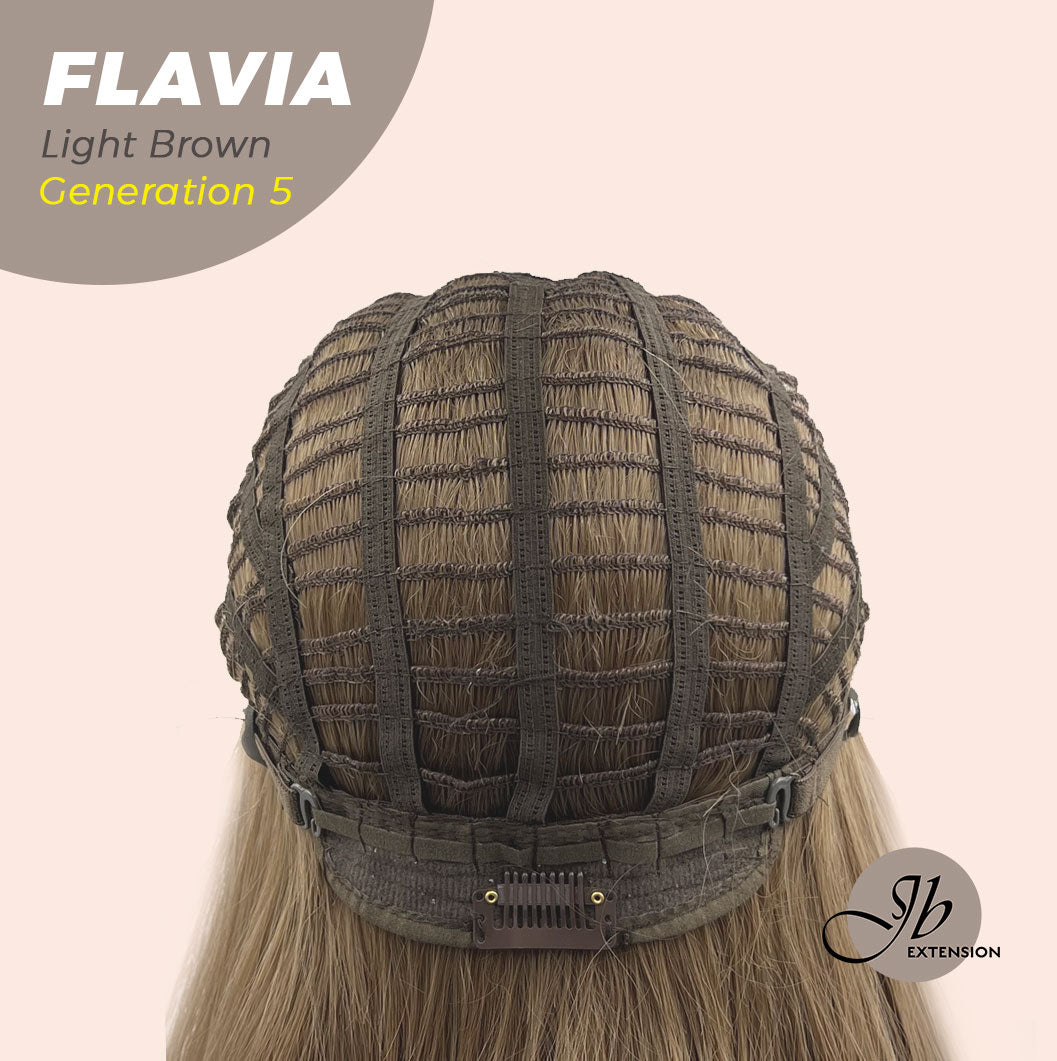 JBEXTENSION GENERATION FIVE 28 Inches Light Brown Body Wave Wig FLAVIA LIGHT BROWN