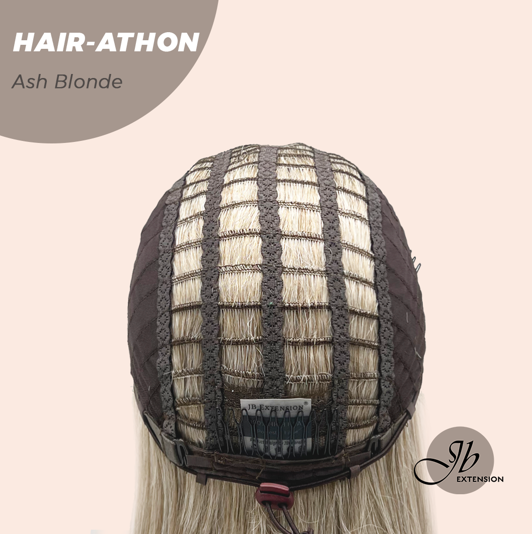 JBEXTENSION 18 Inches Curly Ash Blonde Headband Wig HAIR-ATHON - ASH BLONDE