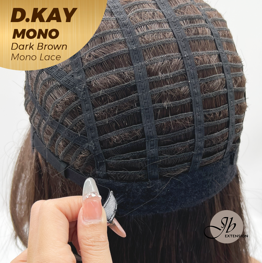 [PRE-ORDER] JBEXTENSION D.KAY MONO Partial Monofilament Wig 18 Inches Dark Brown Partial Mono Lace Glueless Women Fashion Wig D.KAY MONO DARK BROWN【BENDY EAR TABS】