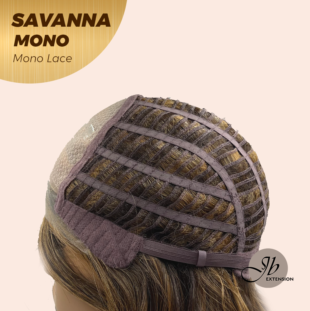 [PRE-ORDER] JBEXTENSION SAVANNA MONO Monofilament Handmade Wig 6X5 Full Monofilament Hand Tied Top Wig 16 Inches Brown With Highlight Wave Mono Lace Wig With Anti-slip Silicone Strips Glueless Wig SAVANNA MONO【BENDY EAR TABS】