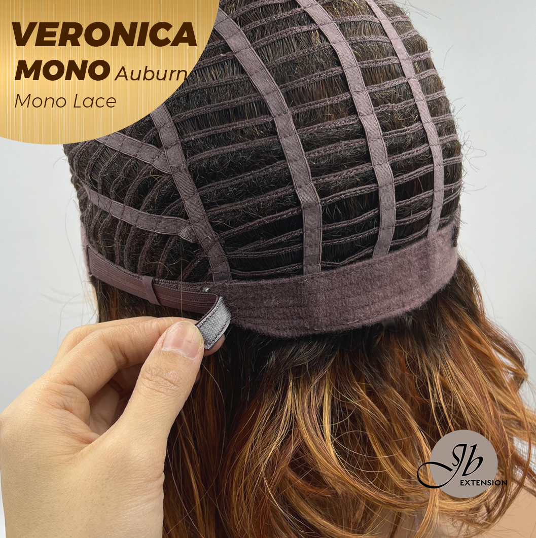 [PRE-ORDER] Nichole's Selection - VERONICA MONO Monofilament Handmade Wig 6X5 Full Monofilament Hand Tied Top Wig 12 Inches Auburn Wave Mono Lace Wig With Anti-slip Silicone Strips Glueless Wig VERONICA MONO AUBURN【BENDY EAR TABS】