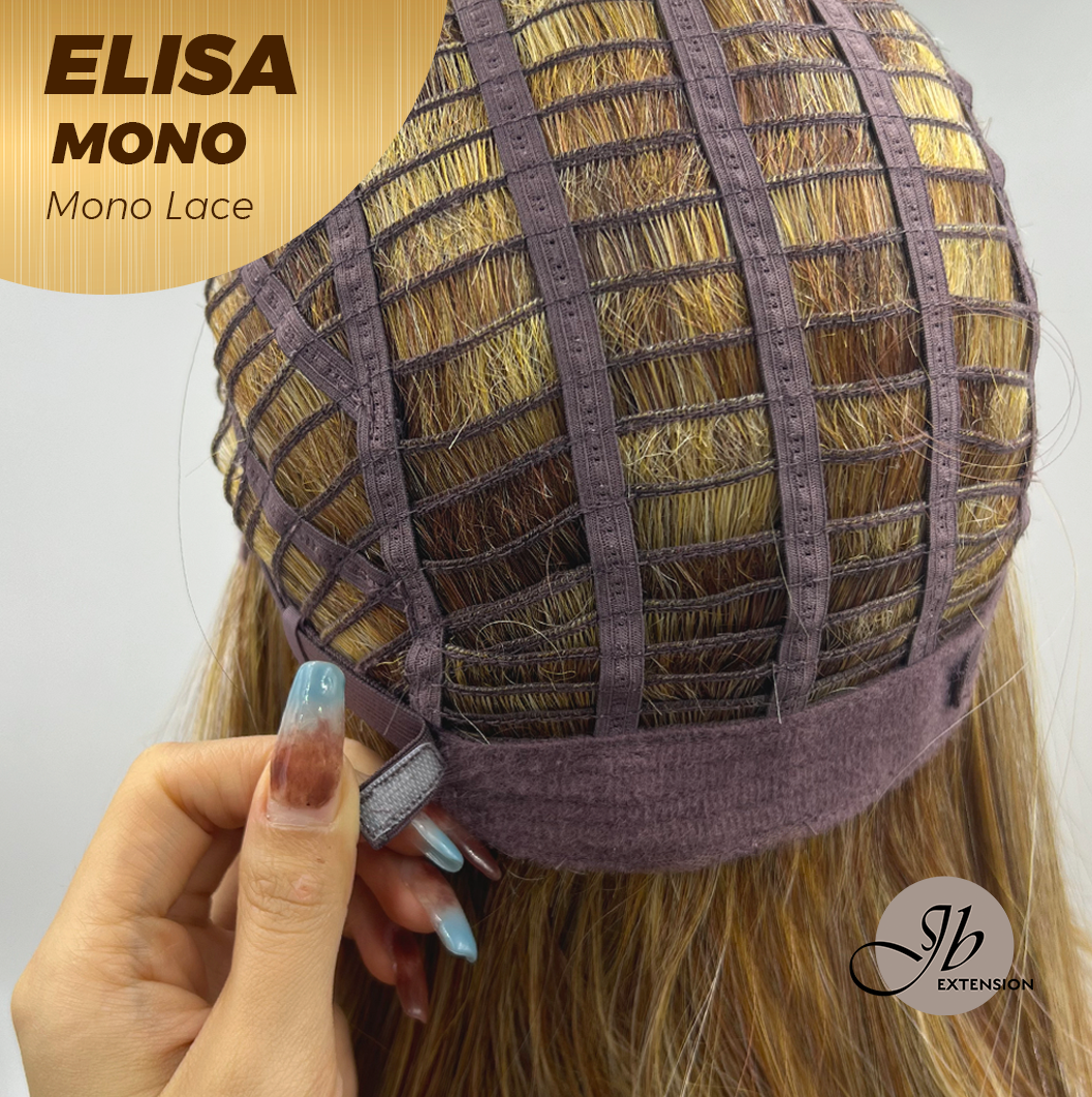 [PRE-ORDER] JBEXTENSION ELISA MONO Monofilament Handmade Wig 6X5 Full Monofilament Hand Tied Top Wig 16 Inches Crème Caramel Mono Lace Wig With Anti-slip Silicone Strips Glueless Wig ELISA MONO【BENDY EAR TABS】