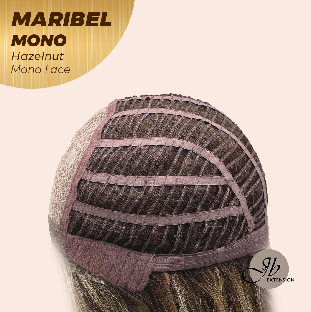 [PRE-ORDER] JBEXTENSION MARIBEL MONO HAZELNUT Monofilament Handmade Wig 6X5 Full Monofilament Hand Tied Top Wig 16 Inches Hazelnut Wave Mono Lace Wig With Anti-slip Silicone Strips Glueless Wig MARIBEL MONO HAZELNUT【BENDY EAR TABS】