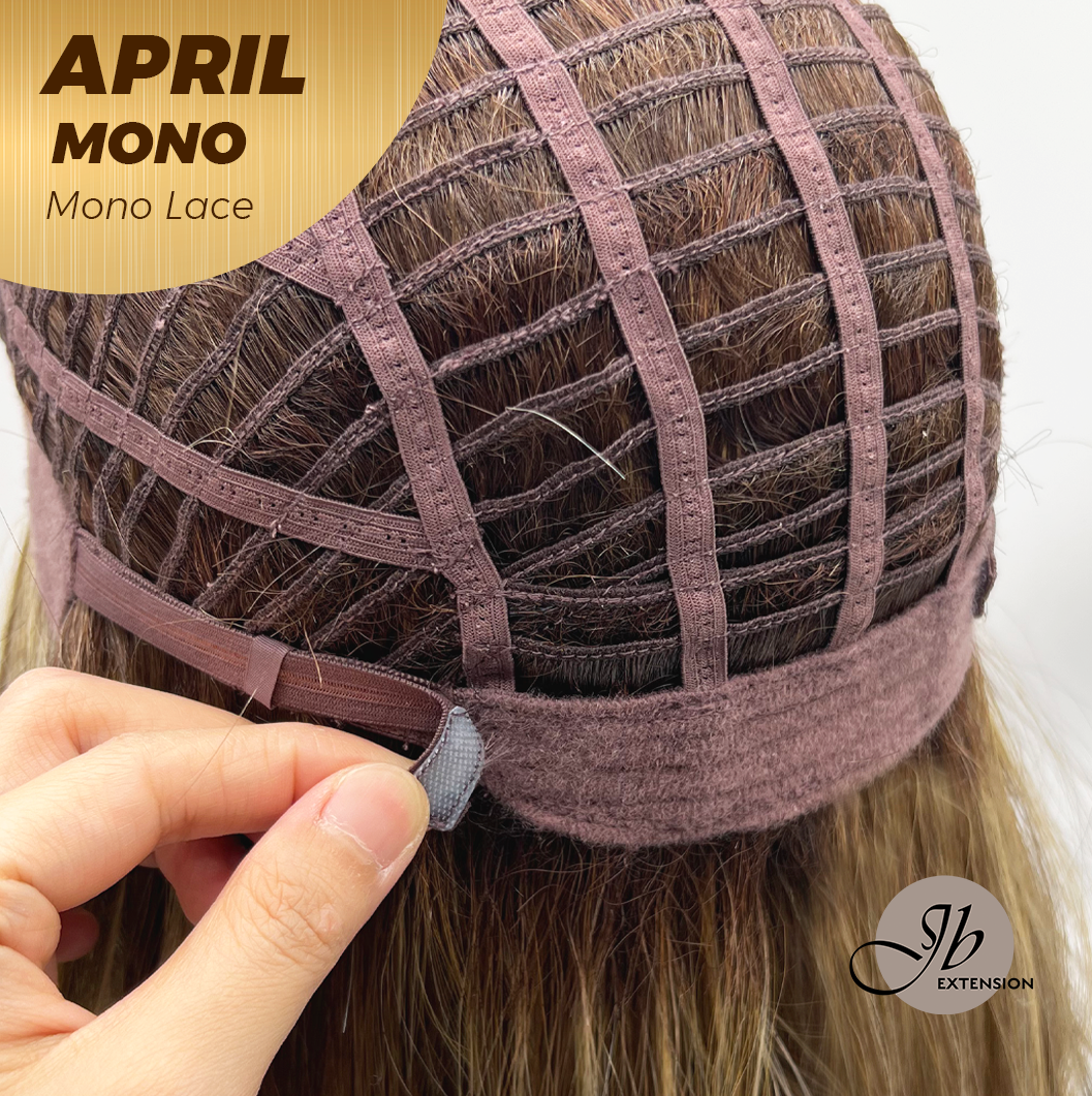 [PRE-ORDER] JBEXTENSION APRIL MONO Monofilament Handmade Wig 6X5 Full Monofilament Hand Tied Top Wig 18 Inches Hazelnut Mono Lace Wig With Anti-slip Silicone Strips Glueless Wig APRIL MONO HAZELNUT【BENDY EAR TABS】