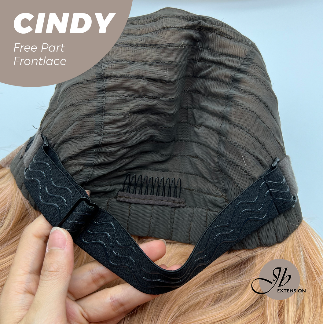 JBEXTENSION 20 Inches Strawberry Blonde Curly Pre-Cut 9X6 U Lace Free Part Frontlace Glueless Wig CINDY