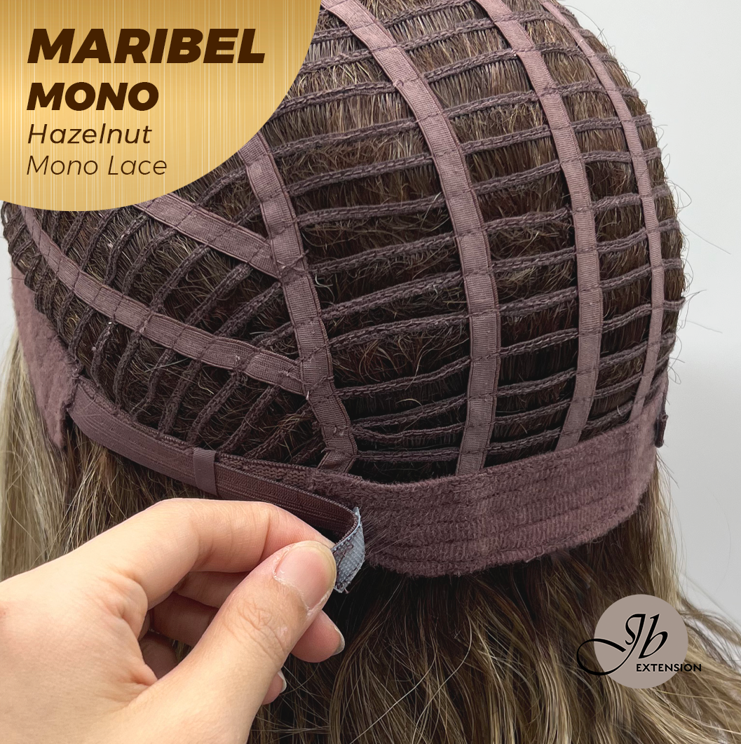 [PRE-ORDER] JBEXTENSION MARIBEL MONO HAZELNUT Monofilament Handmade Wig 6X5 Full Monofilament Hand Tied Top Wig 16 Inches Hazelnut Wave Mono Lace Wig With Anti-slip Silicone Strips Glueless Wig MARIBEL MONO HAZELNUT【BENDY EAR TABS】