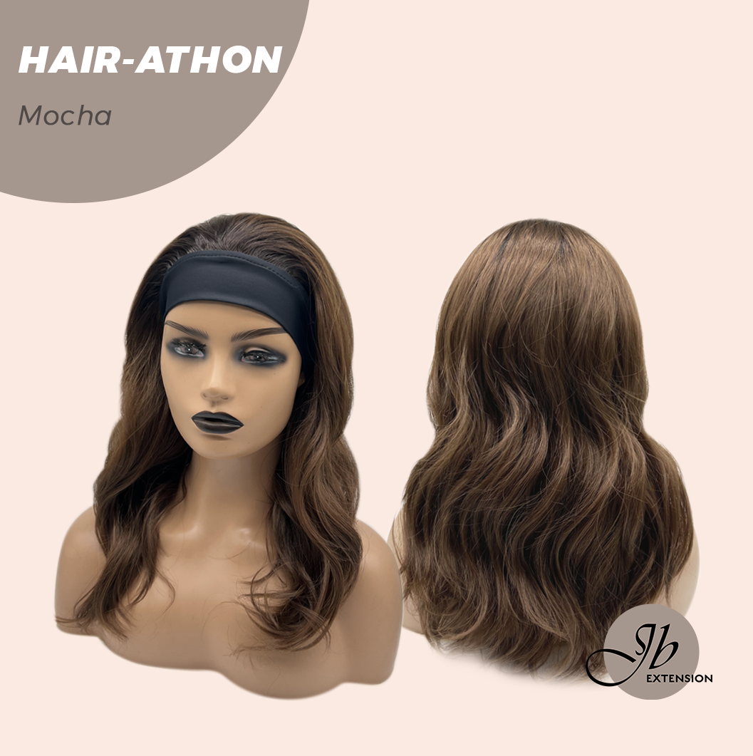 JBEXTENSION 18 Inches Curly Mocha Headband Wig HAIR-ATHON - MOCHA