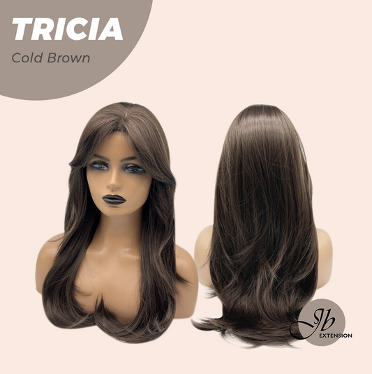 JBEXTENSION 23 Inches Curly Cold Brown Wig TRICIA COLD BROWN