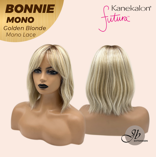 [PRE-ORDER] JBEXTENSION BONNIE MONO GOLDEN BLONDE Full Monofilament Handmade Full Lace Full Hand Tied Wig 12 Inches Golden Blonde With Dark Root Mono Lace Handmade Futura Fiber Glueless Wig BONNIE MONO GOLDEN BLONDE【BENDY EAR TABS】