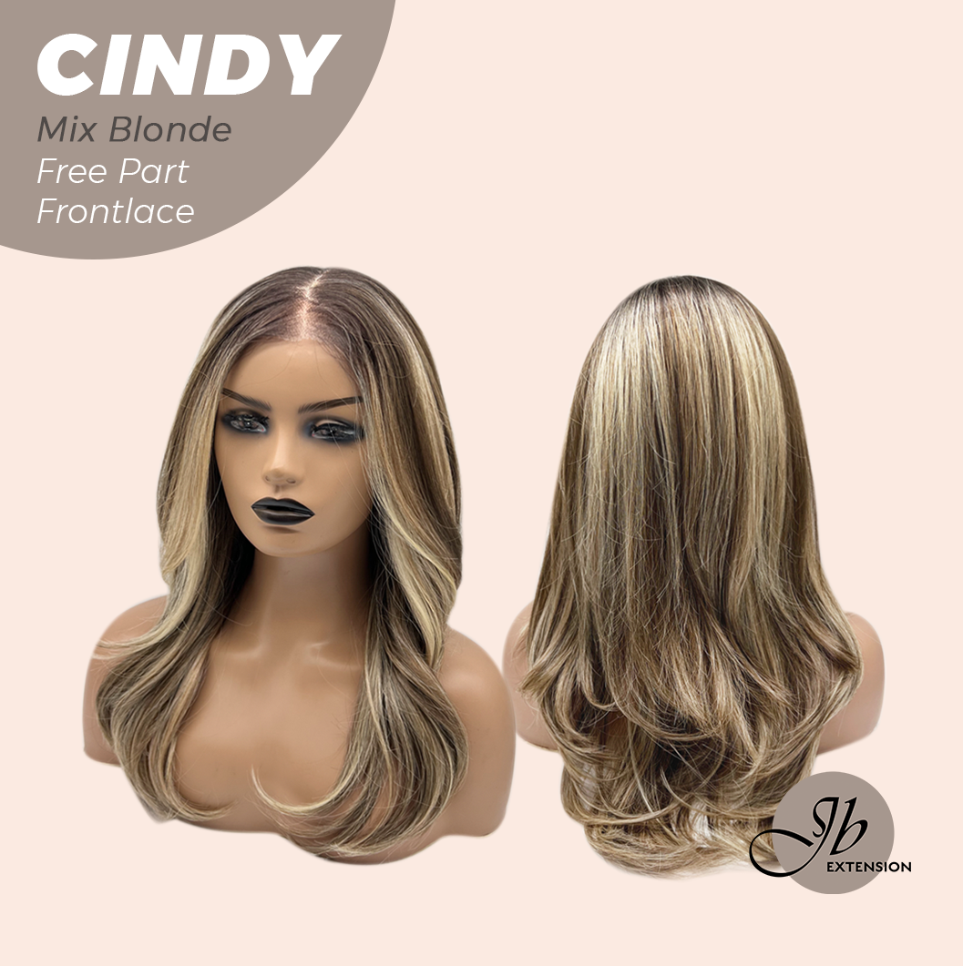 JBEXTENSION 20 Inches Mix Blonde Curly Pre-Cut 9X6 U Lace Free Part Frontlace Glueless Wig CINDY MIX BLONDE