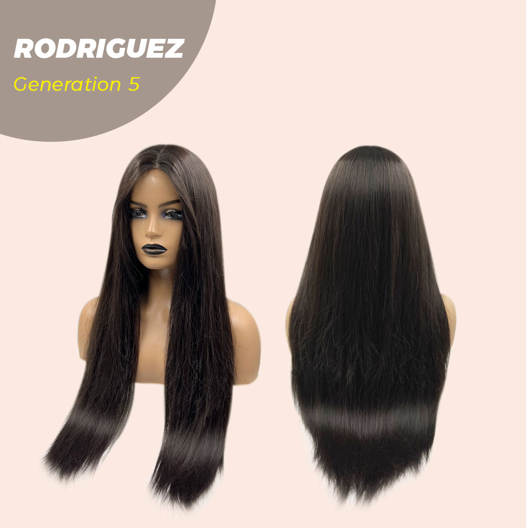JBEXTENSION GENERATION FIVE 28 Inches Long Straight Midnight Brown( Black/Brown) Wig RODRIGUEZ G5