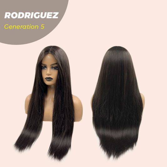JBEXTENSION GENERATION FIVE 28 Inches Long Straight Midnight Brown( Black/Brown) Wig RODRIGUEZ G5