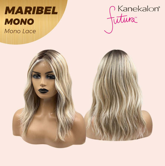 [PRE-ORDER] JBEXTENSION MARIBEL MONO Monofilament Handmade Wig 6X5 Full Monofilament Hand Tied Top Wig 16 Inches Blonde With Dark Root Wave Mono Lace Wig With Anti-slip Silicone Strips Glueless Wig Maribel Mono【BENDY EAR TABS】