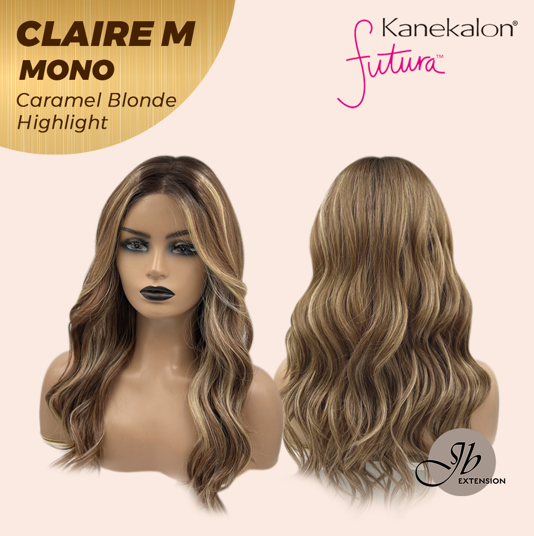 JBEXTENSION CLAIRE MONO CARAMEL BLONDE HIGHLIGHT Partial Monofilament Wig 22 Inches Caramel Blonde Highlight Partial Mono Lace Glueless Wig CLAIRE MONO CARAMEL BLONDE HIGHLIGHT【BENDY EAR TABS】