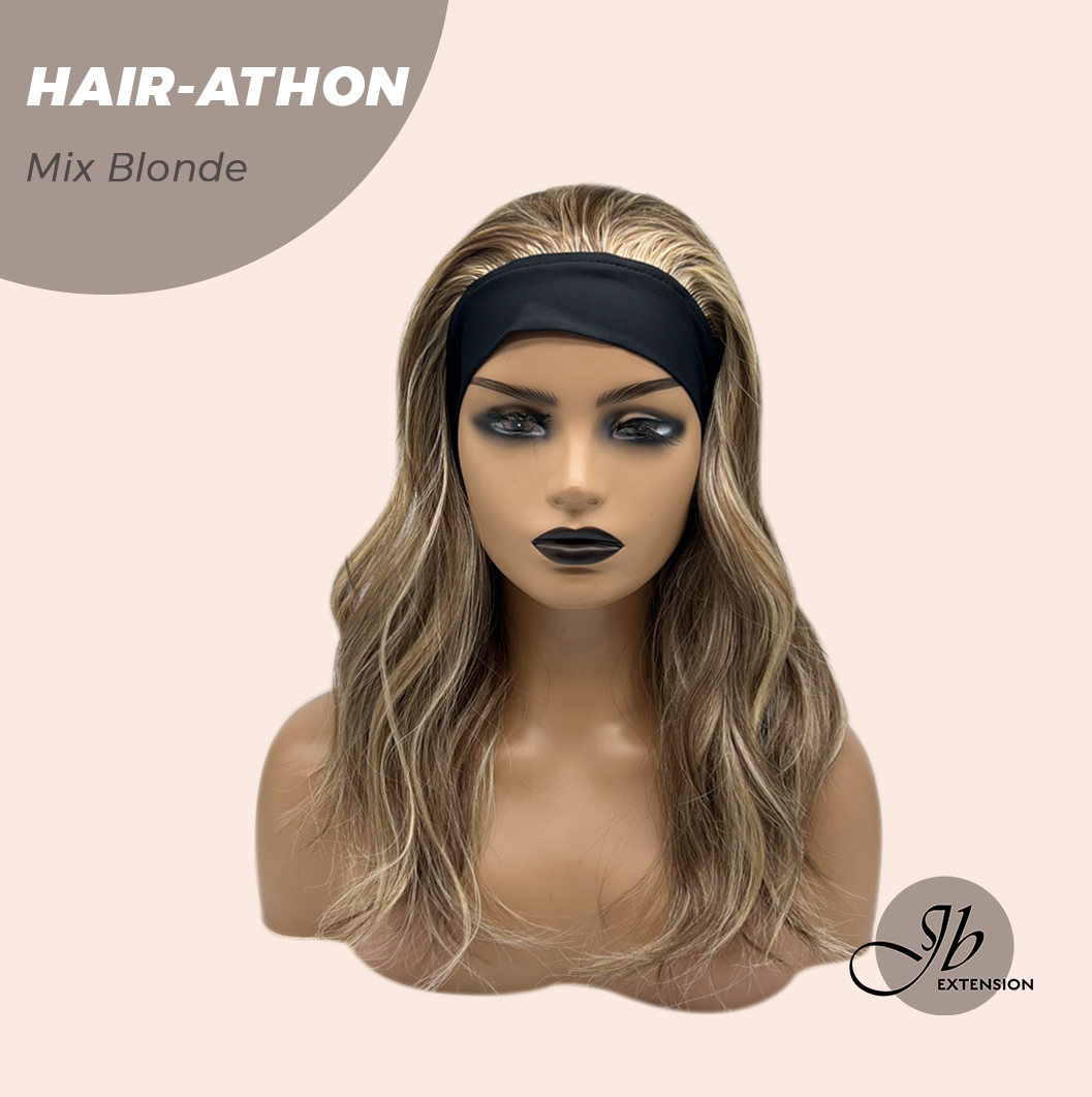 JBEXTENSION 18 Inches Curly Mix Blonde Headband Wig HAIR-ATHON - MIX BLONDE
