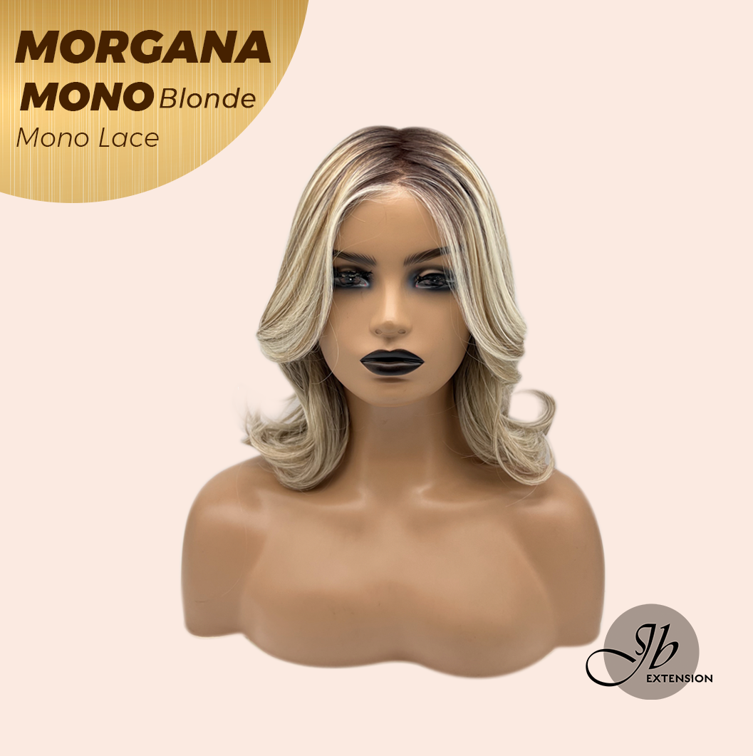 JBEXTENSION MORGANA MONO Monofilament Handmade Wig 6X5 Full Monofilament Hand Tied Top Wig 13 Inches Blonde Mono Lace Wig With Anti-slip Silicone Strips Glueless Wig MORGANA MONO LONDE【BENDY EAR TABS】