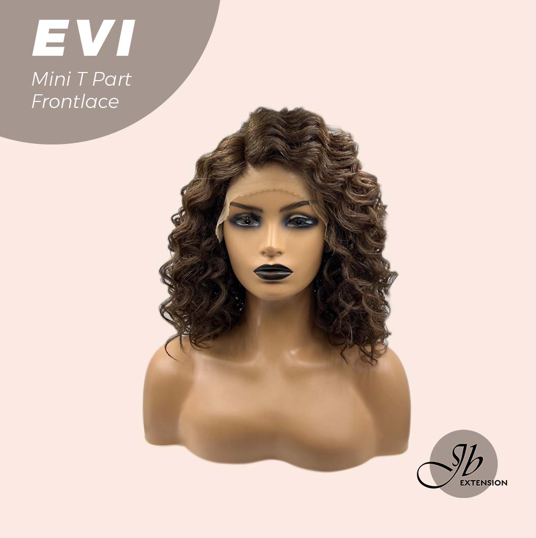 [PRE-ORDER] Nichole's Selection -15 Inches Deep Curly Brown Side Part Mini T Part Frontlace Glueless Wig EVI