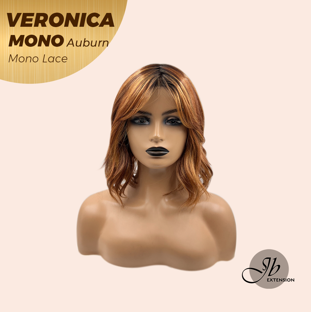 [PRE-ORDER] JBEXTENSION VERONICA MONO Monofilament Handmade Wig 6X5 Full Monofilament Hand Tied Top Wig 12 Inches Auburn Wave Mono Lace Wig With Anti-slip Silicone Strips Glueless Wig VERONICA MONO AUBURN【BENDY EAR TABS】
