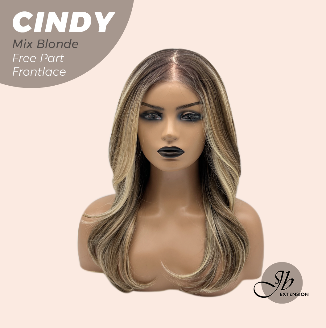 JBEXTENSION 20 Inches Mix Blonde Curly Pre-Cut 9X6 U Lace Free Part Frontlace Glueless Wig CINDY MIX BLONDE