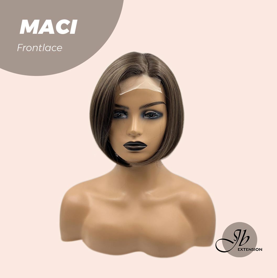JBEXTENSION 10 Inches Bob Cut Brown Side Part Frontlace Glueless Wig MACI